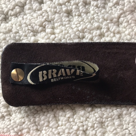 Brave 2” Brown Belt Made in Canada 32 S Leather - Picture 9 of 9